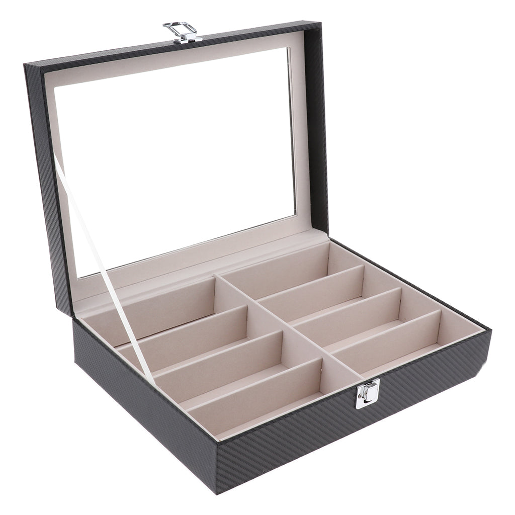 Durable Glasses Sunglass Organizer Display Case Watches Jewelry Storage Box