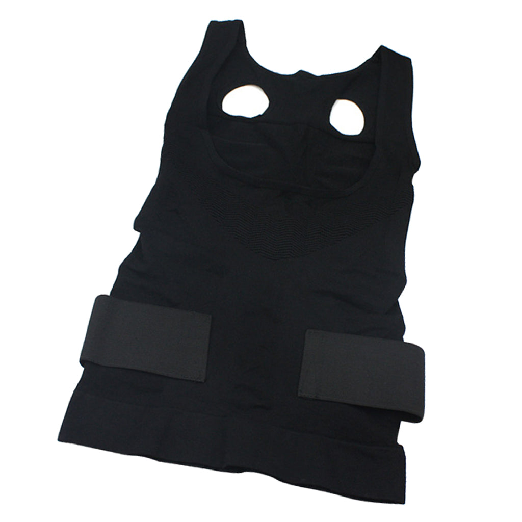 Invisible Women Waist Cincher Tummy Control Shapewear Compression Vest Black