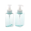 Empty Plastic Square Pump Bottle Jar Foam Dispenser for Liquid Lotion Blue