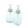 Empty Plastic Square Pump Bottle Jar Foam Dispenser for Liquid Lotion Blue