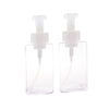 Empty Plastic Square Pump Bottle Jar Foam Dispenser for Liquid Lotion Clear