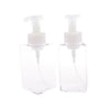 Empty Plastic Square Pump Bottle Jar Foam Dispenser for Liquid Lotion Clear