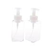 Empty Plastic Square Pump Bottle Jar Foam Dispenser for Liquid Lotion Clear