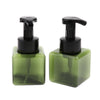 2Pcs 250ml Square Foam Lotion Pump Bottle Dispenser Vials Jar Dark Green