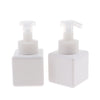 2Pcs 250ml Square Foam Lotion Pump Bottle Dispenser Vials Jar White