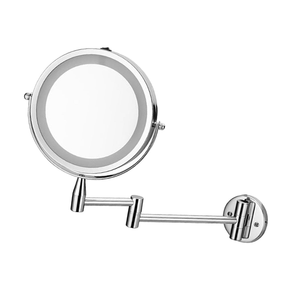 7'' Lighted Wall Mounted 1X/3X Magnified Makeup Mirror Swivel Vanity Mirror