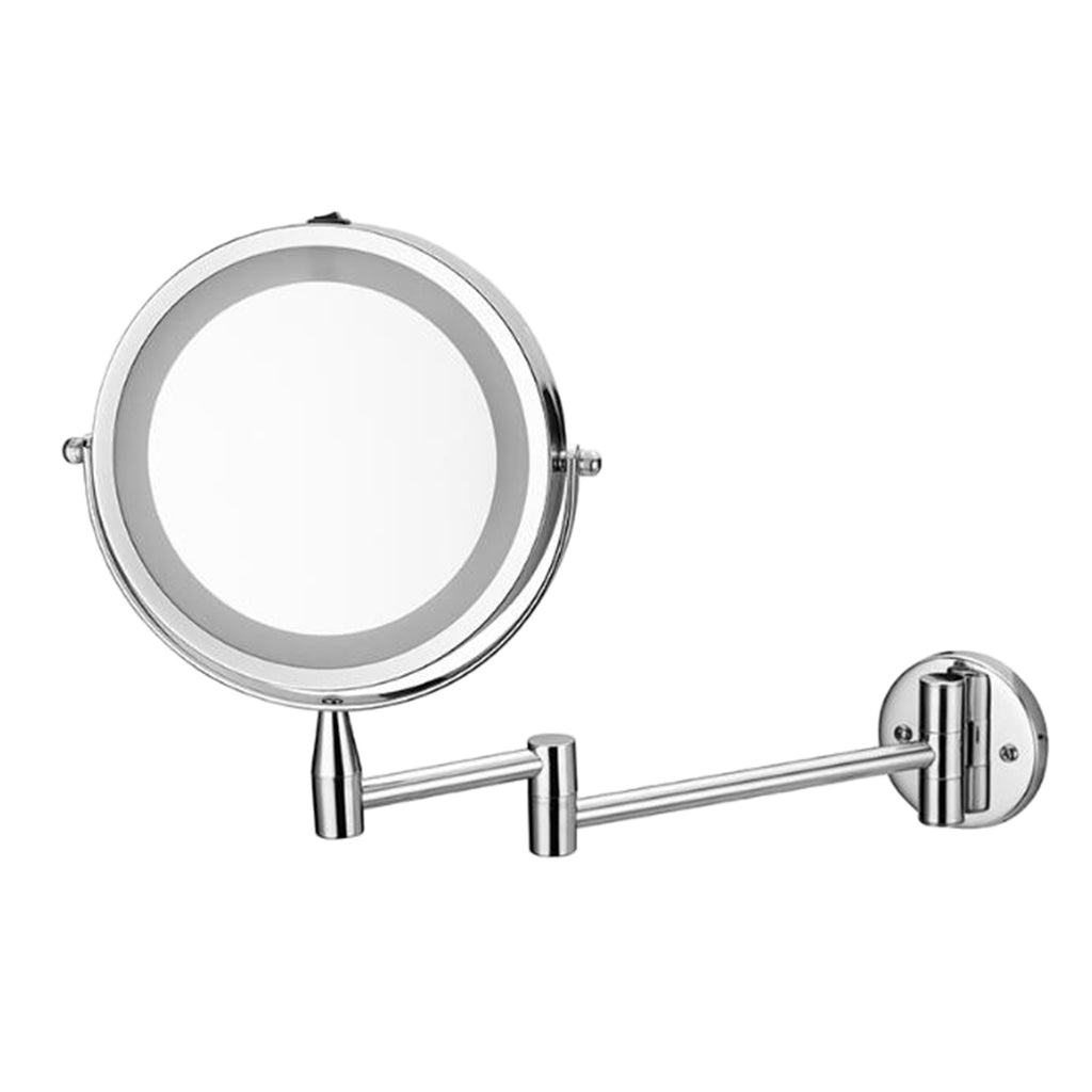 7'' Lighted Wall Mounted 1X/3X Magnified Makeup Mirror Swivel Vanity Mirror