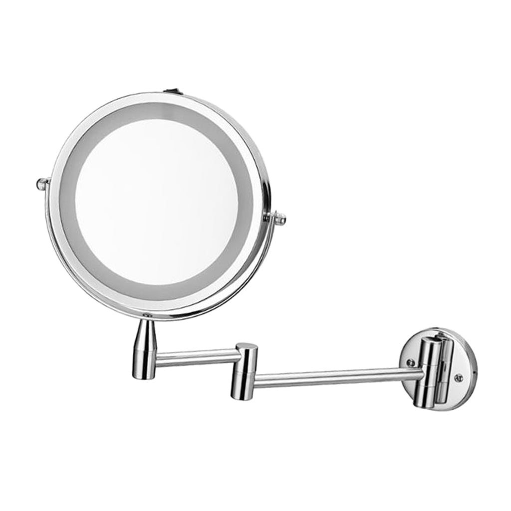 7'' Lighted Wall Mounted 1X/3X Magnified Makeup Mirror Swivel Vanity Mirror