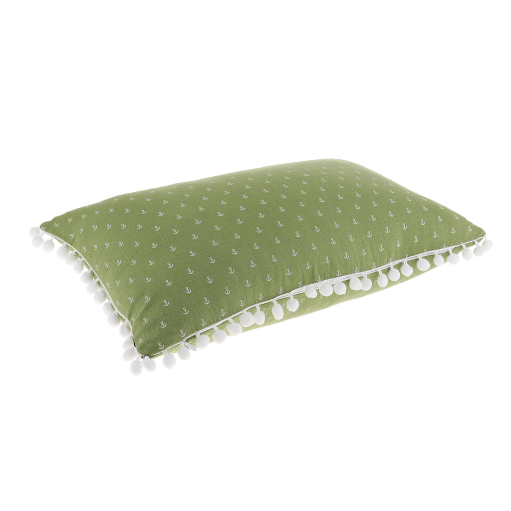 Rectangle Lumbar Support Pillow Cushion for Home Office Chair Car Sofa Green