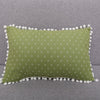 Rectangle Lumbar Support Pillow Cushion for Home Office Chair Car Sofa Green