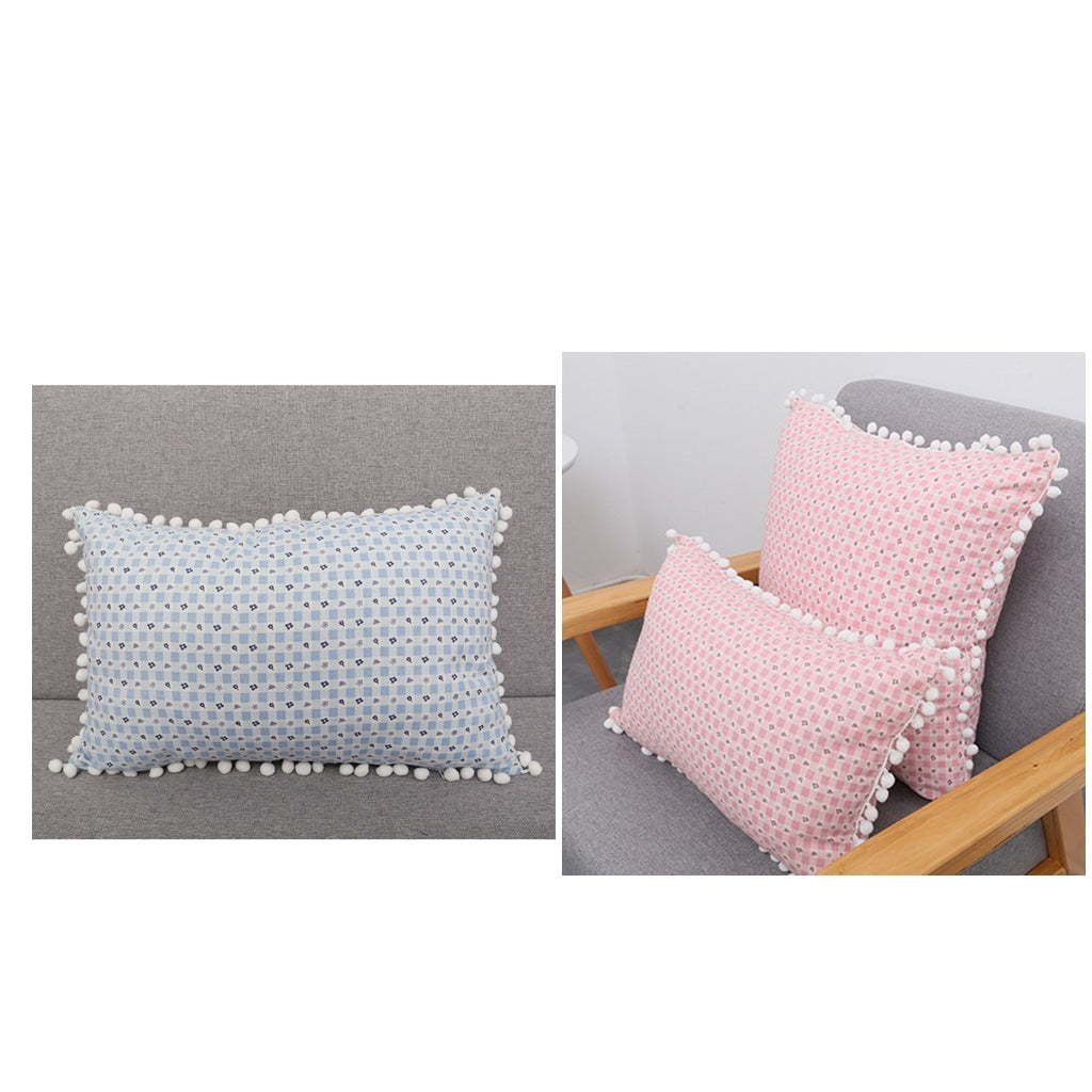 Rectangle Lumbar Support Pillow Cushion for Home Office Chair Car Sofa Pink