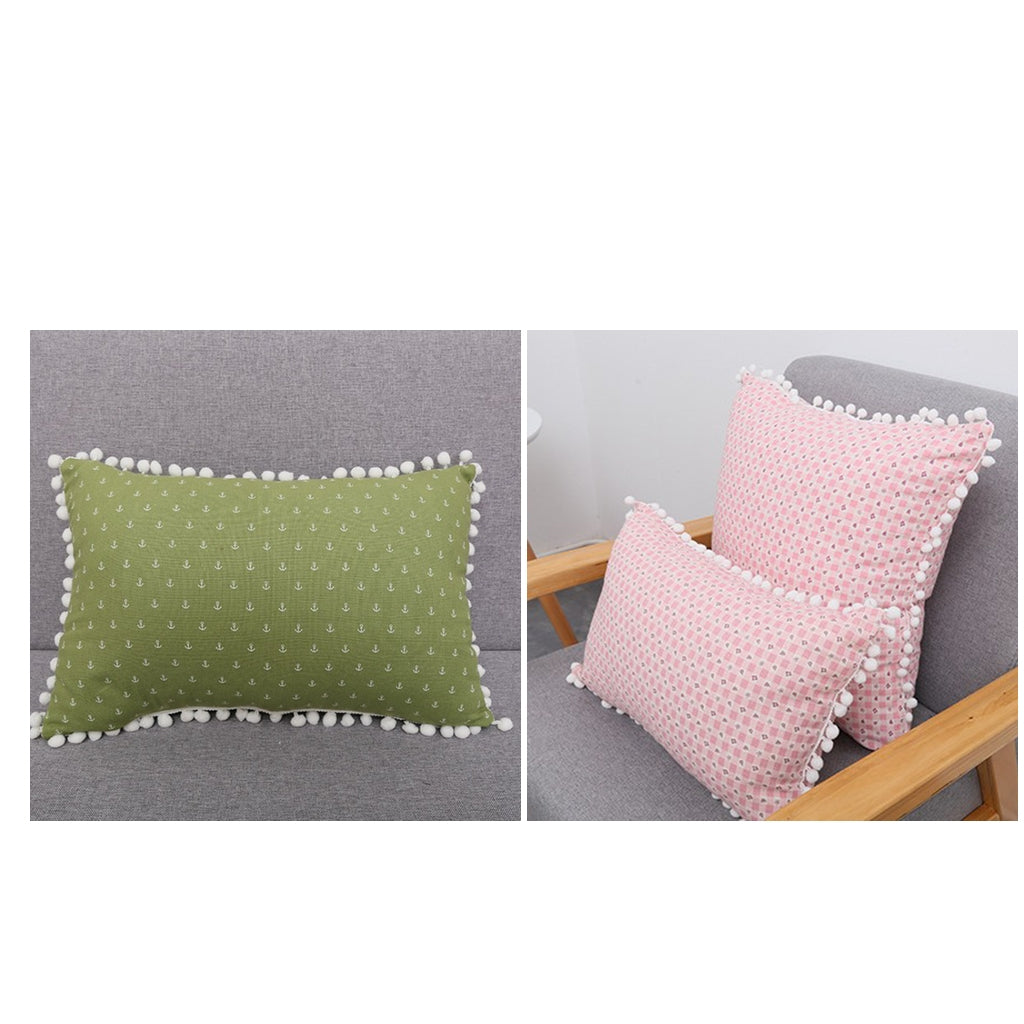 Rectangle Lumbar Support Pillow Cushion for Home Office Chair Car Sofa Pink