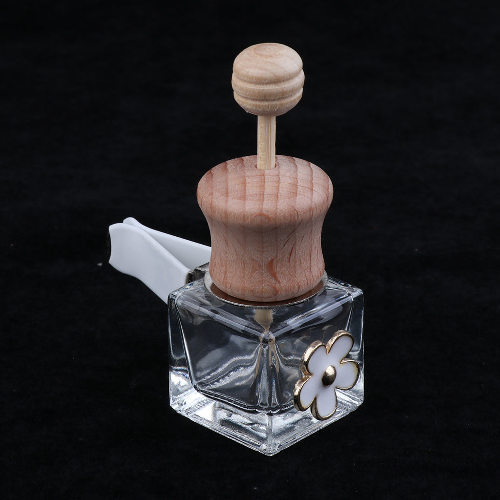 5 Pieces Refillable Car Decor Perfume Bottle Decorative Ornament 6ml Square