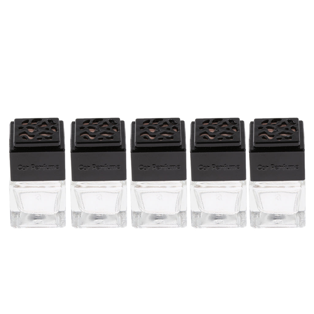 5Pcs 6ML Car Perfume Bottle Essential Oil Fragrance Diffuser Vials Black