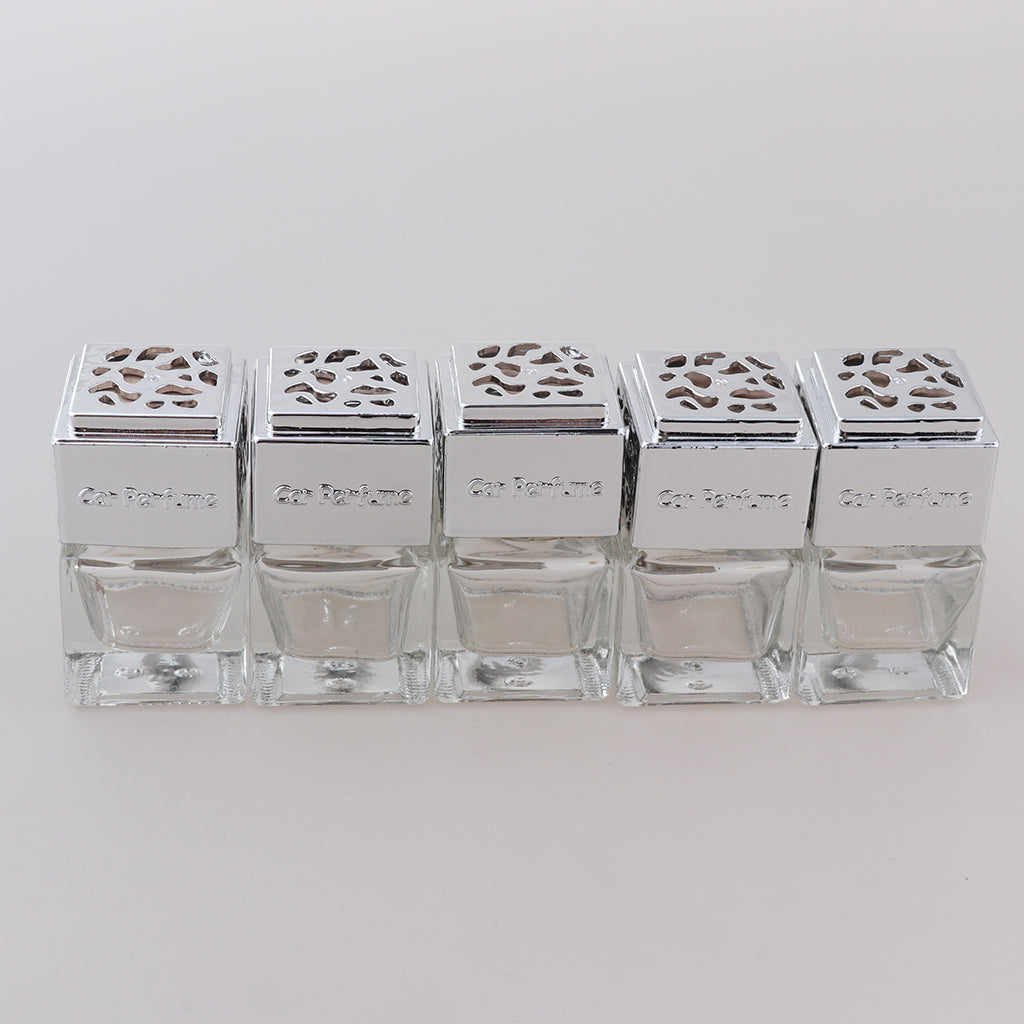 5Pcs 6ML Car Perfume Bottle Essential Oil Fragrance Diffuser Vials Sliver