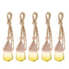 5Pcs 6ML Car Hanging Perfume Bottle Essential Oil Pendant Decor Yellow