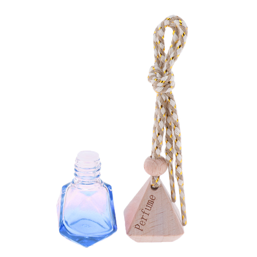 5Pcs 6ML Car Hanging Perfume Bottle Essential Oil Pendant Decor Dark Blue