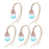 5Pcs 6ML Car Hanging Perfume Bottle Essential Oil Pendant Decor Light Blue