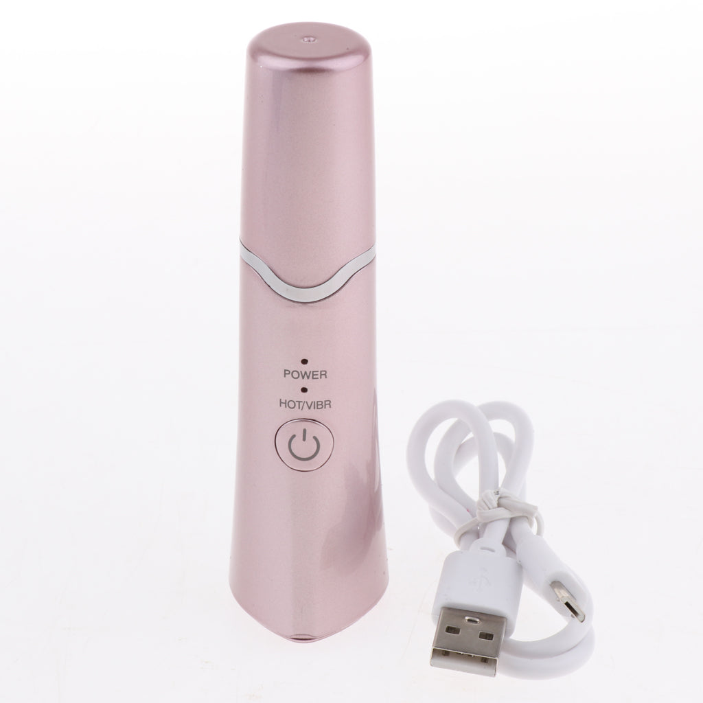 USB Vibration Face Eye Massager Wand Relieve Dark Circle Puffiness Rose Gold