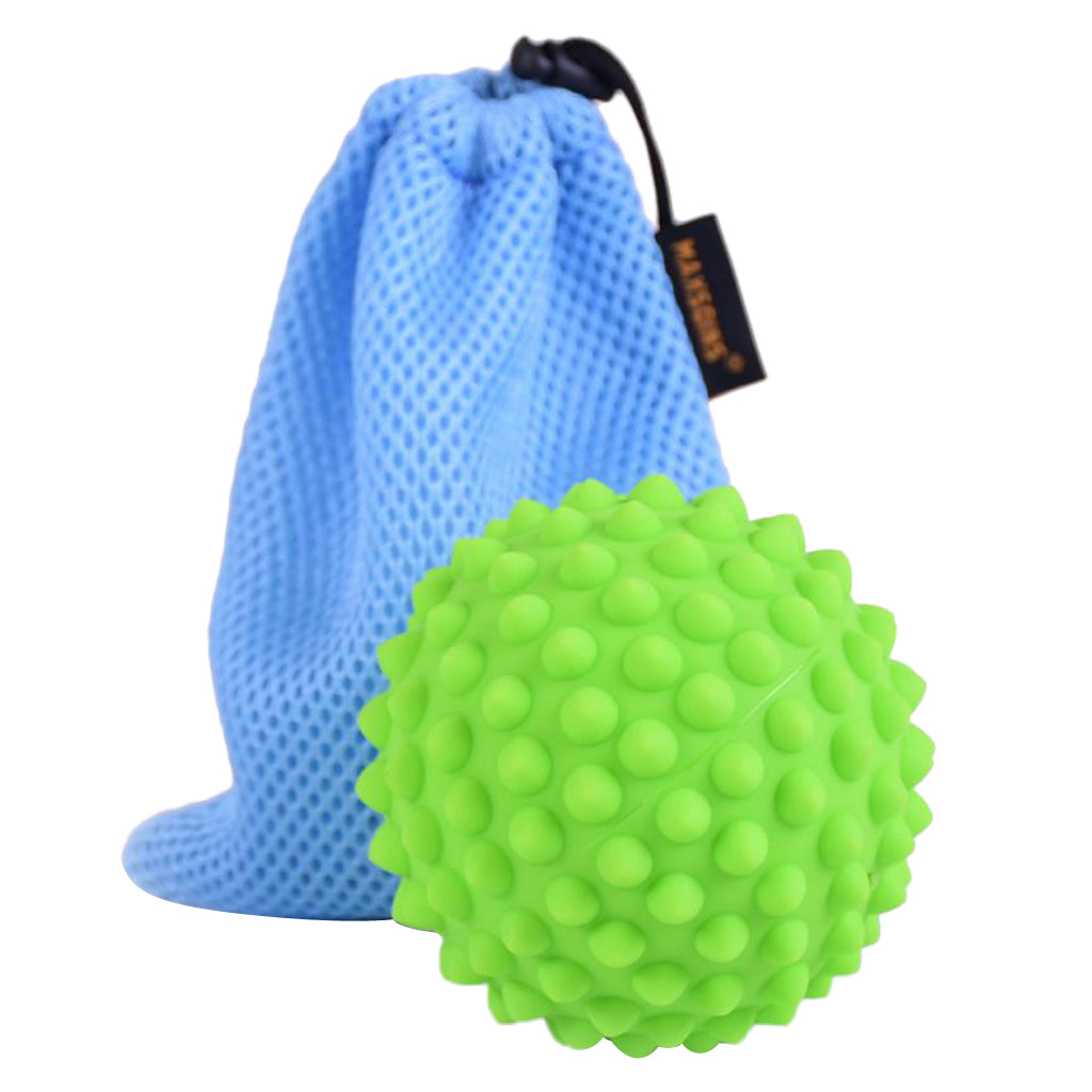 Soft Trigger Point Deep Tissue Spiky Massage Roller Ball with a Bag Green