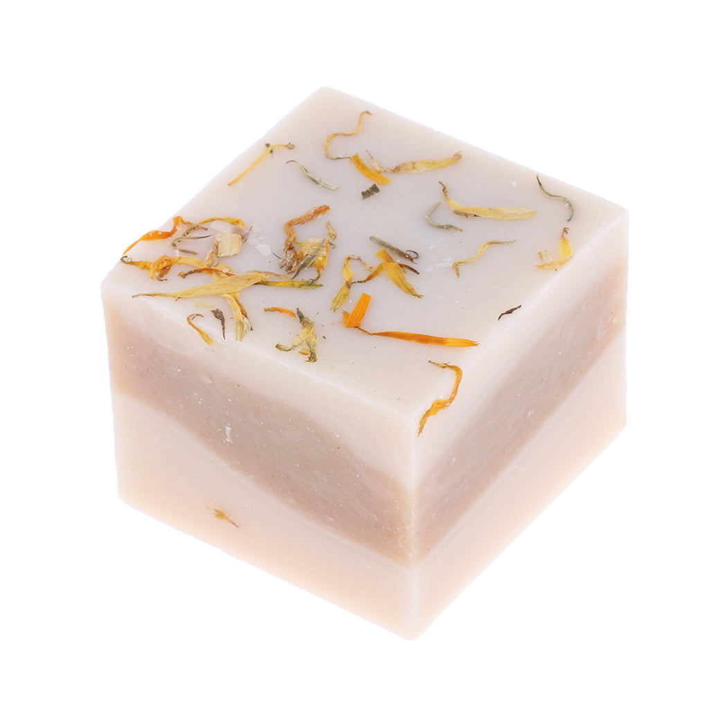 Handmade Orange Soap Bars with Calendula Oil for Face Cleaning Moisturizing