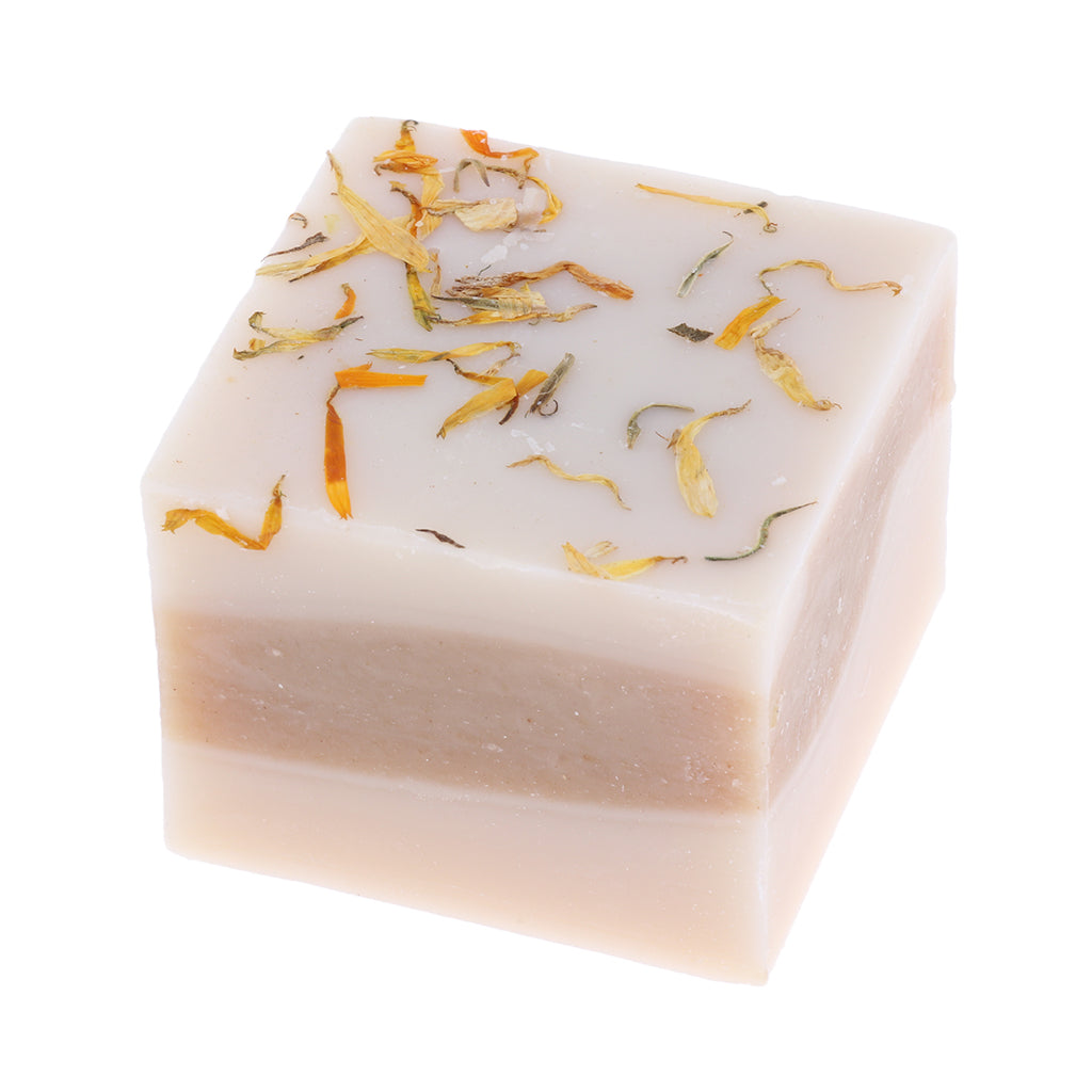 Handmade Orange Soap Bars with Calendula Oil for Face Cleaning Moisturizing