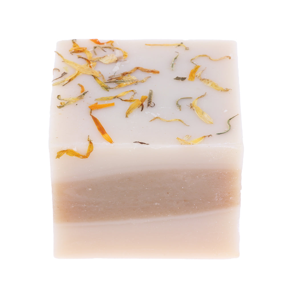 Handmade Orange Soap Bars with Calendula Oil for Face Cleaning Moisturizing