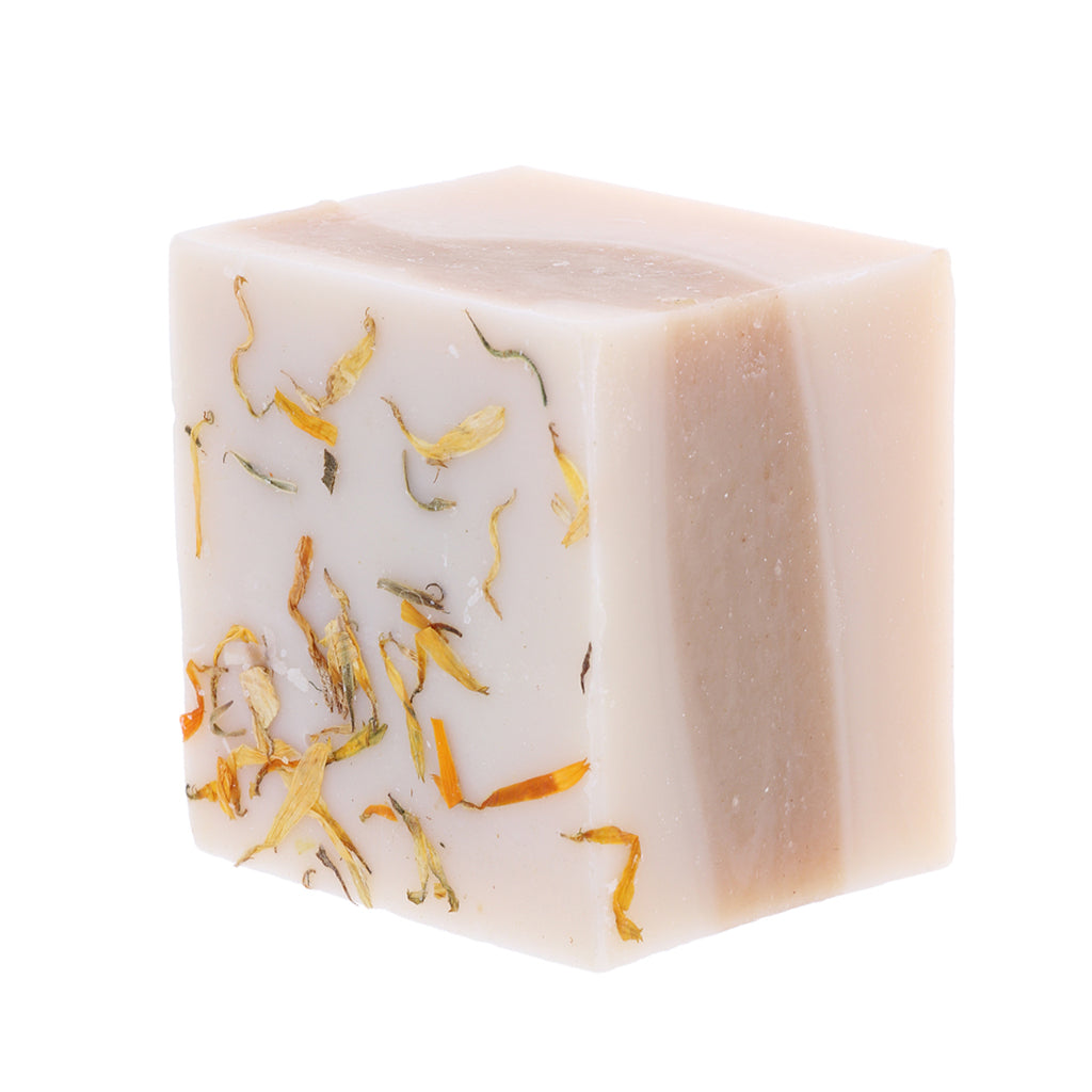 Handmade Orange Soap Bars with Calendula Oil for Face Cleaning Moisturizing