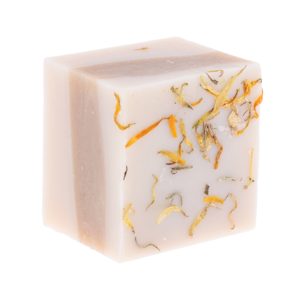 Handmade Orange Soap Bars with Calendula Oil for Face Cleaning Moisturizing