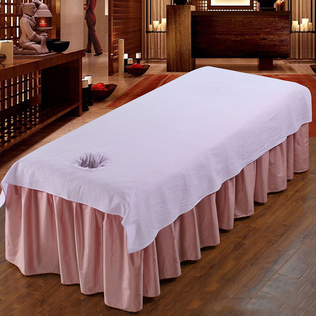 Reusable Washable Cotton Acupuncture Massage Table Bed Pad Cover Purple