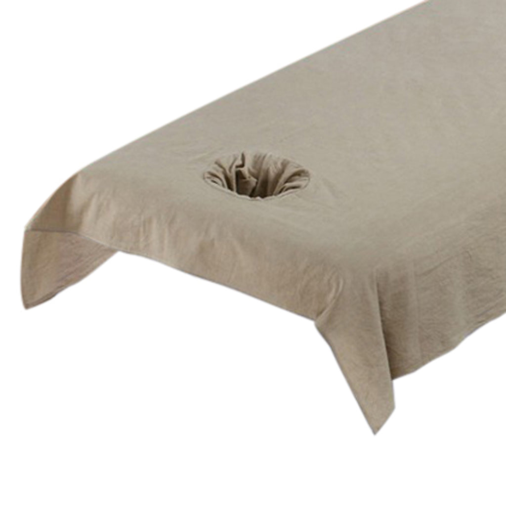 Reusable Washable Cotton Acupuncture Massage Table Bed Pad Cover Khaki