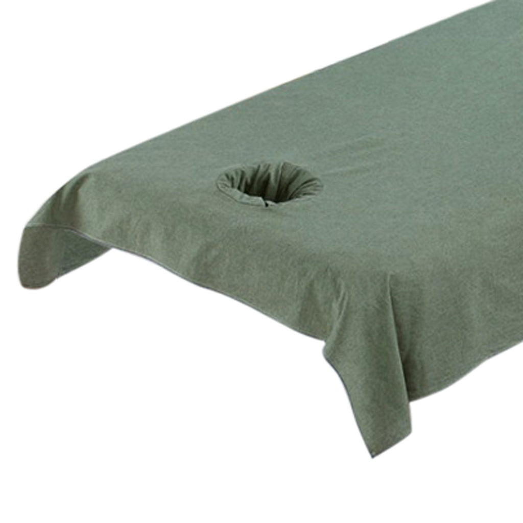 Reusable Washable Cotton Acupuncture Massage Table Bed Pad Cover Green