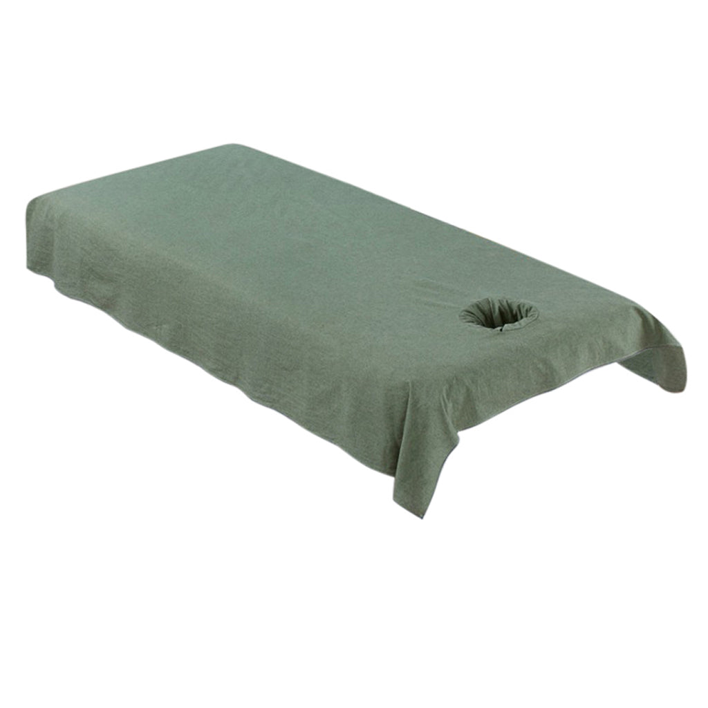 Reusable Washable Cotton Acupuncture Massage Table Bed Pad Cover Green