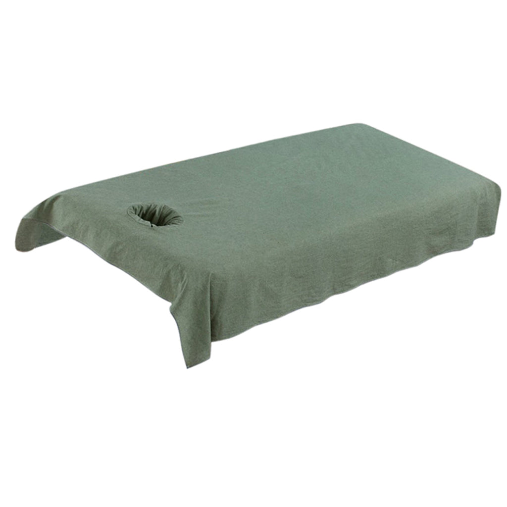 Reusable Washable Cotton Acupuncture Massage Table Bed Pad Cover Green