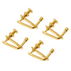 4pcs Golden Plated Violin String Fine Tuner Adjuster Part for 4/4 3/4 Violin