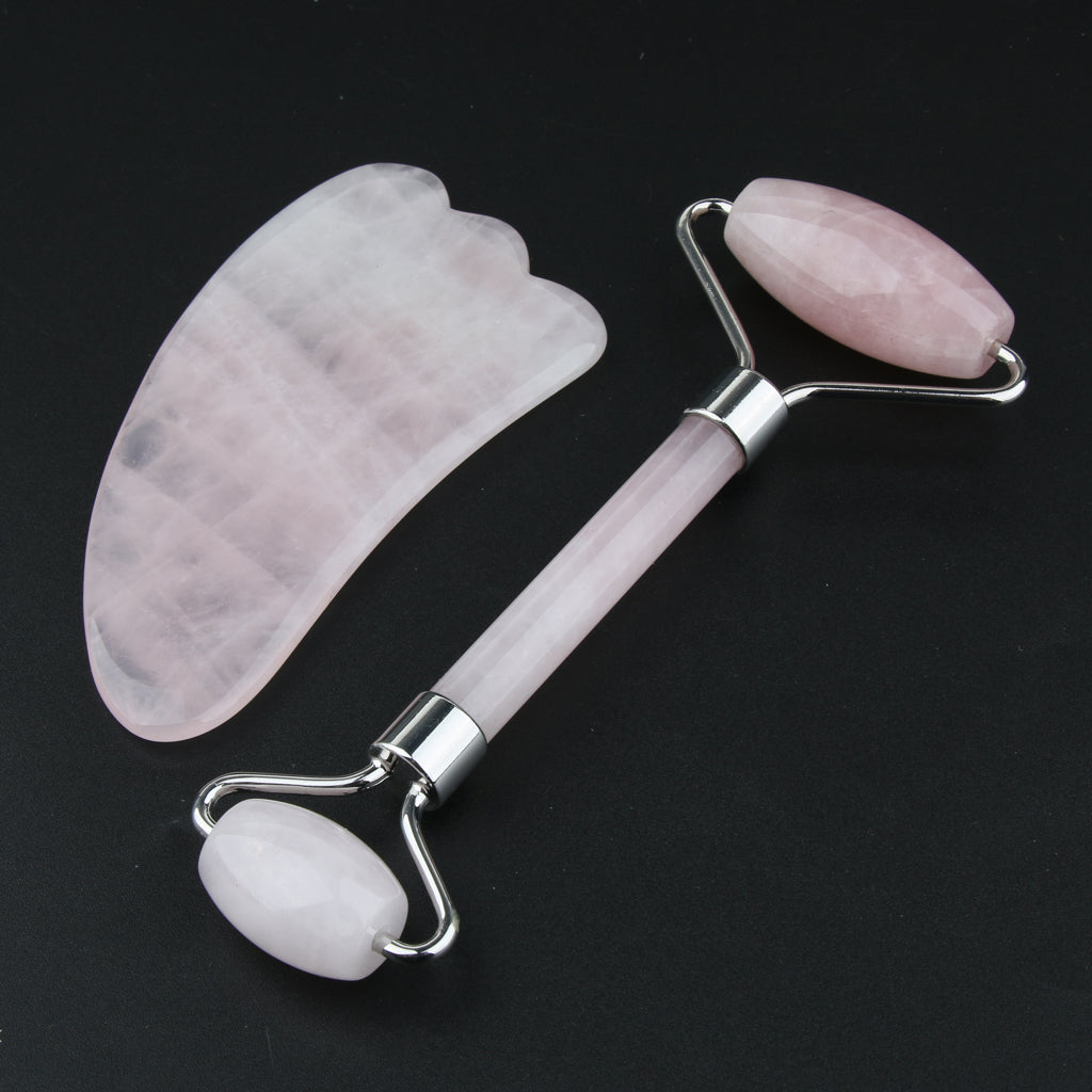 Jade Massage Roller Gua Sha Scraping Tool Anti Aging Body Massage Silver