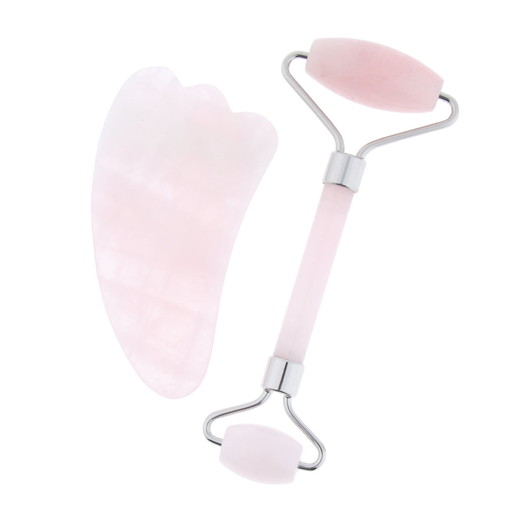 Jade Massage Roller Gua Sha Scraping Tool Anti Aging Body Massage Silver