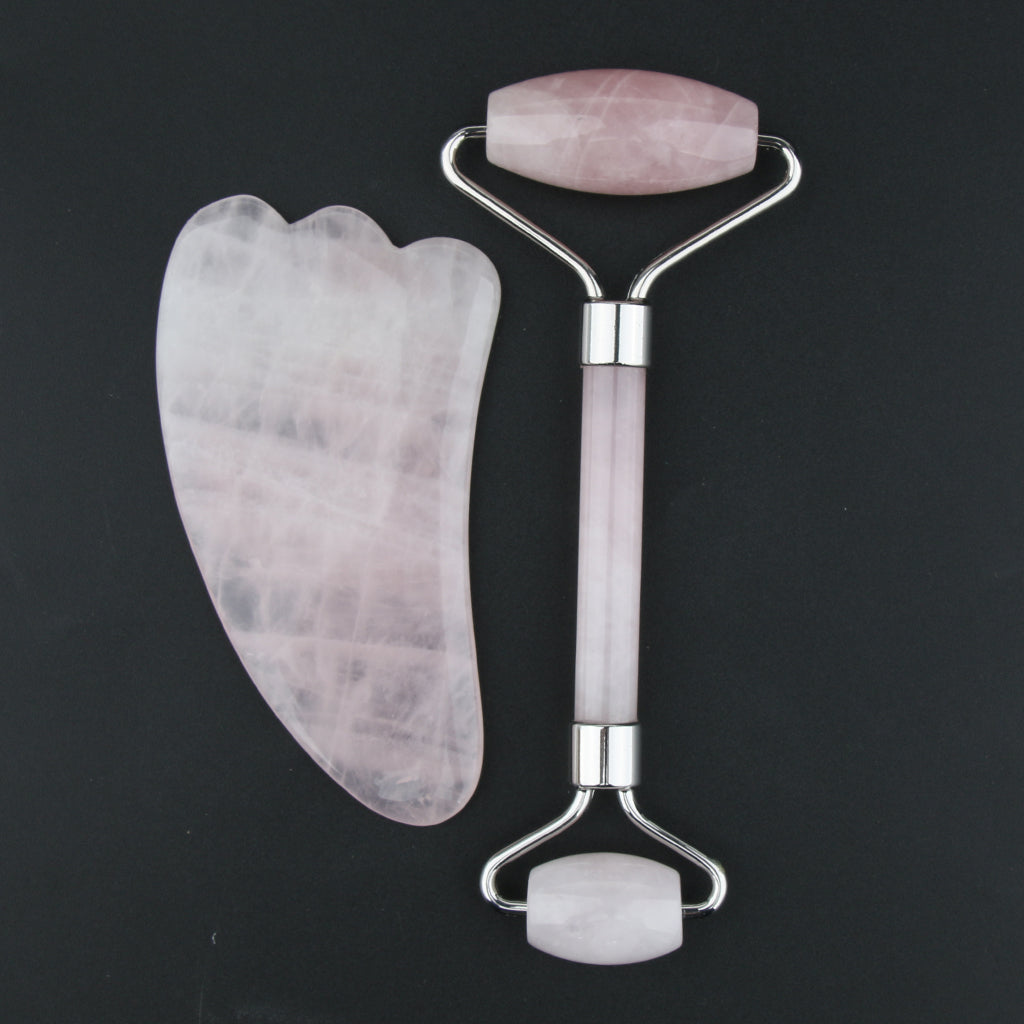 Jade Massage Roller Gua Sha Scraping Tool Anti Aging Body Massage Silver