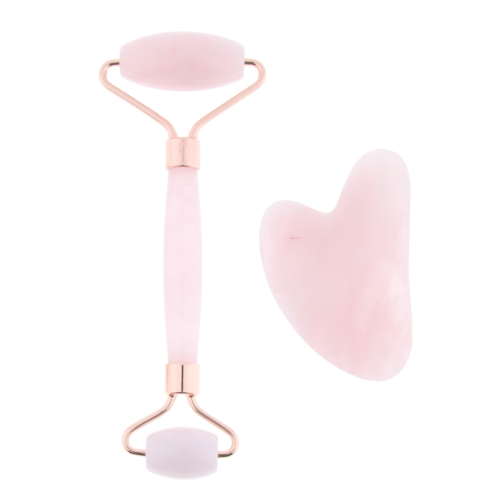 Jade Massage Roller Gua Sha Scraping Tool Anti-Aging Body Massage Rose Gold