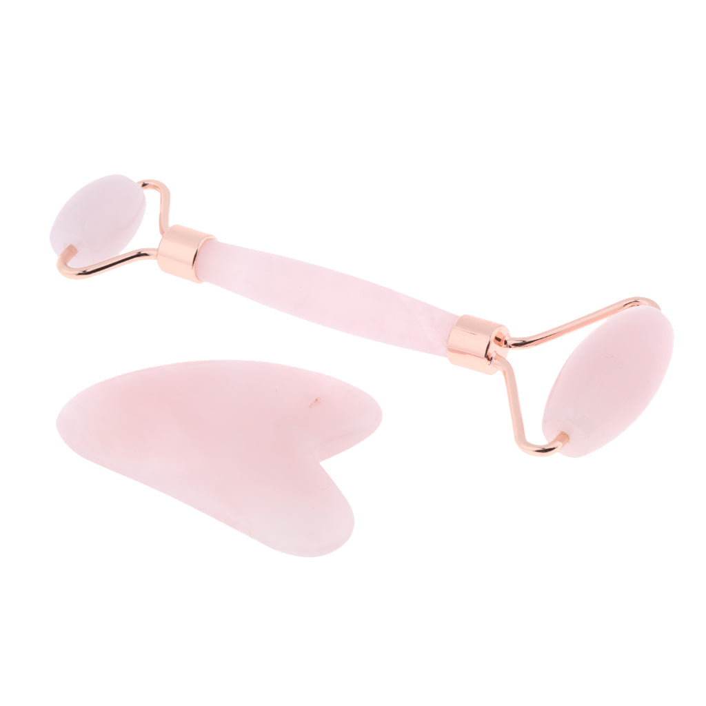 Jade Massage Roller Gua Sha Scraping Tool Anti-Aging Body Massage Rose Gold