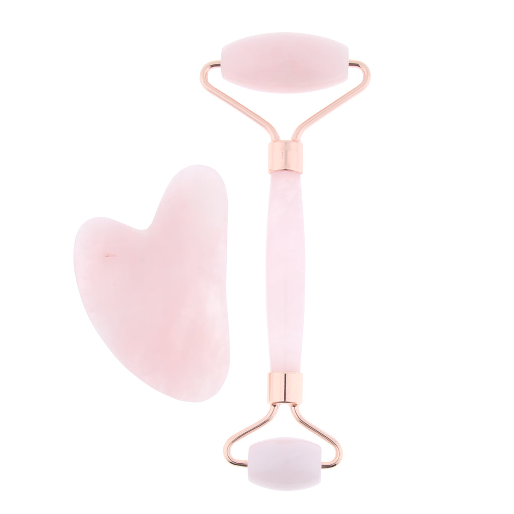 Jade Massage Roller Gua Sha Scraping Tool Anti-Aging Body Massage Rose Gold