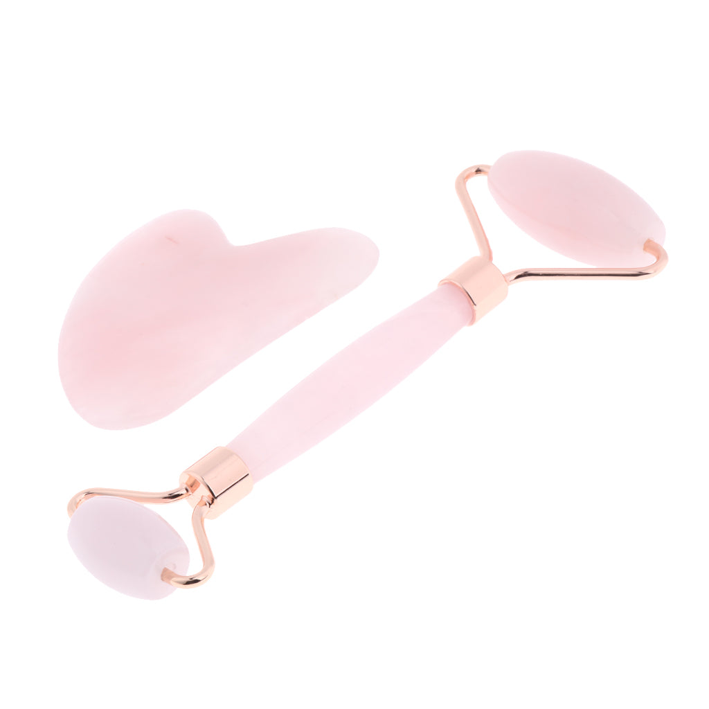 Jade Massage Roller Gua Sha Scraping Tool Anti-Aging Body Massage Rose Gold