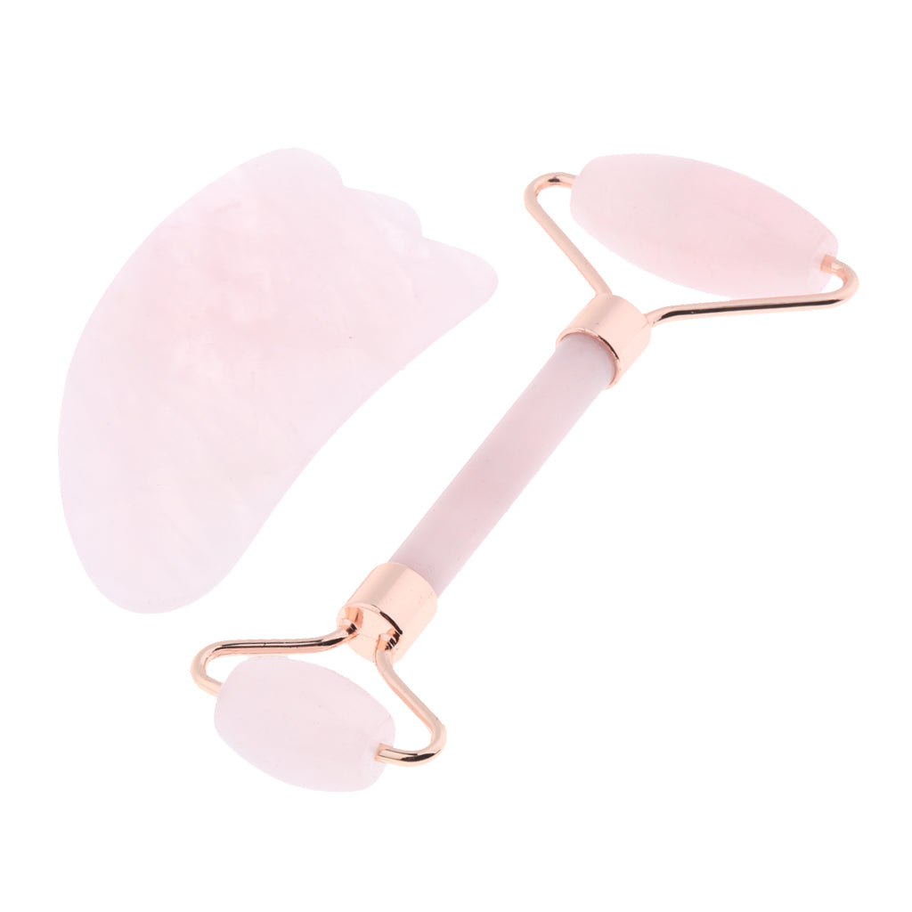 Jade Massage Roller Gua Sha Scraping Tool Anti Aging Body Massage Rose Gold