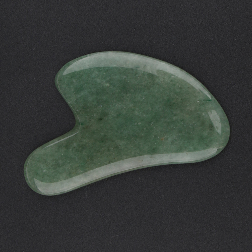 Natural Jade Guasha Board Chinese Traditional Scraping Massage Tool Green