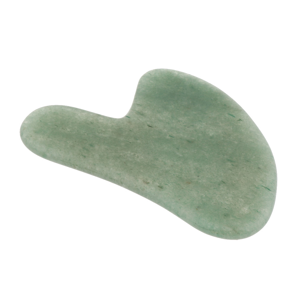 Natural Jade Guasha Board Chinese Traditional Scraping Massage Tool Green