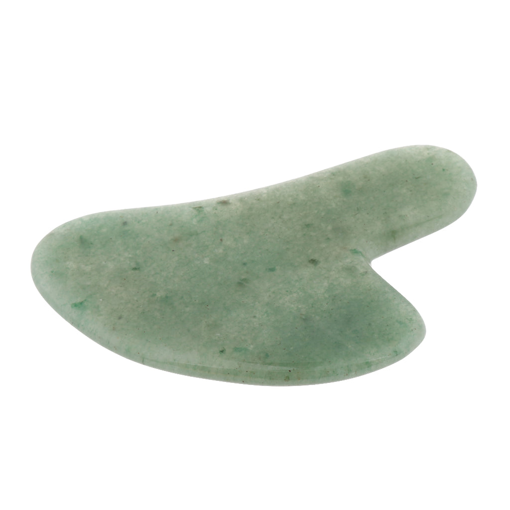 Natural Jade Guasha Board Chinese Traditional Scraping Massage Tool Green