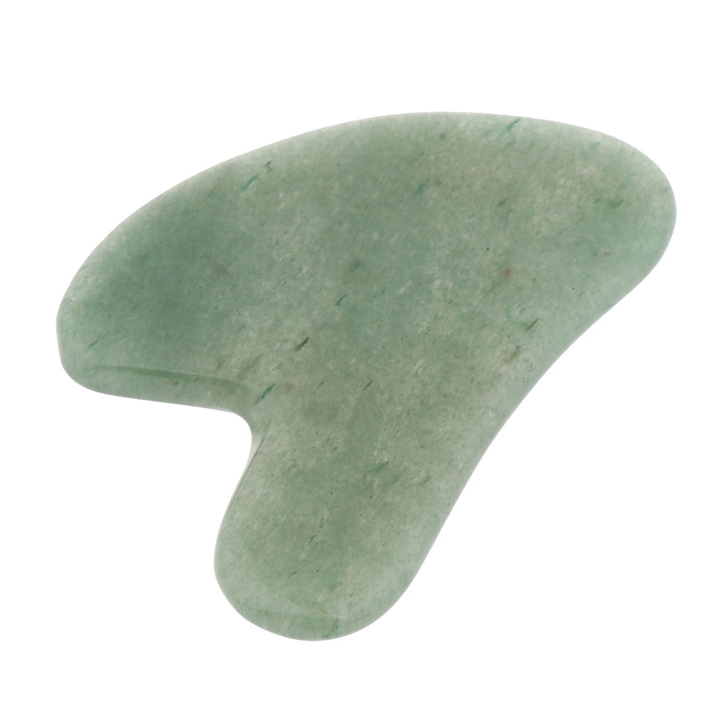 Natural Jade Guasha Board Chinese Traditional Scraping Massage Tool Green