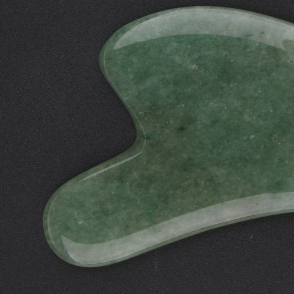 Natural Jade Guasha Board Chinese Traditional Scraping Massage Tool Green