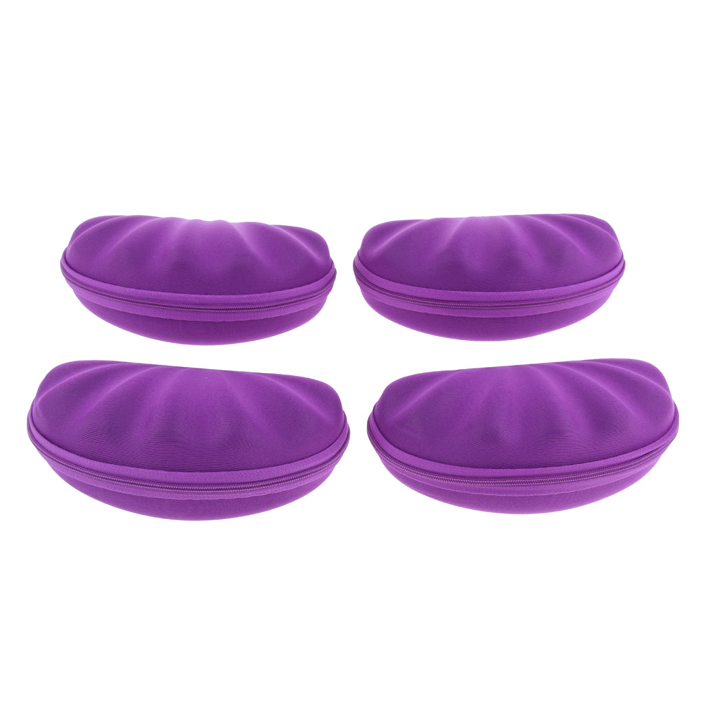 4Pcs EVA Zipper Eyeglass Box Glasses Case Protector Container Purple