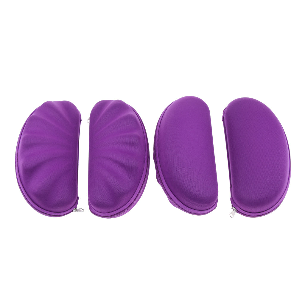 4Pcs EVA Zipper Eyeglass Box Glasses Case Protector Container Purple